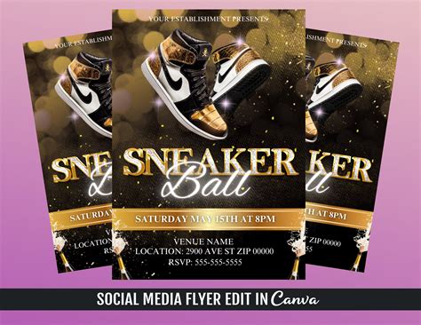 Party Flyer Template Sneaker Ball Flyer