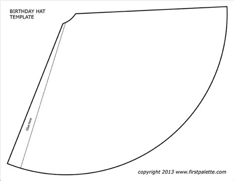 Party Hat Template Measurements