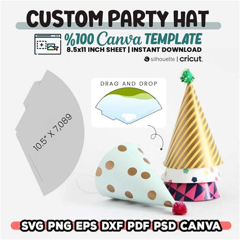 Download Party Hat Template SVG File - SVG Design Files