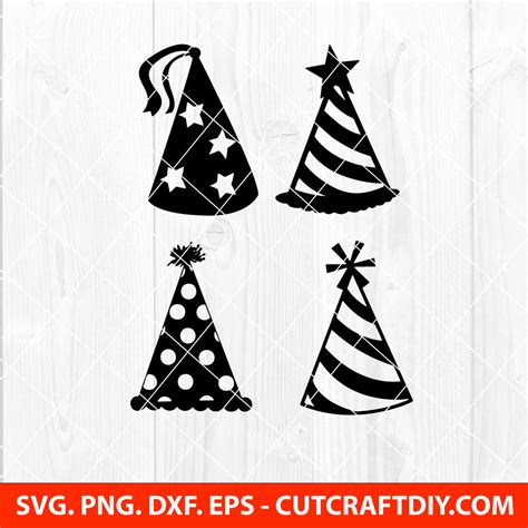 Download Party Hat Template SVG File - SVG Design Silhouette DXF Files