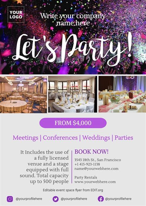 Party Rental Flyer Template