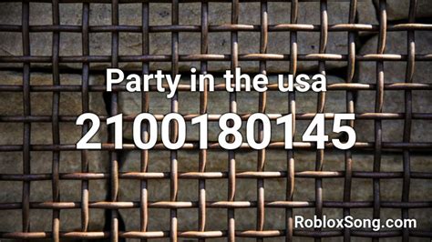 Party in the usa Roblox ID - Roblox music codes