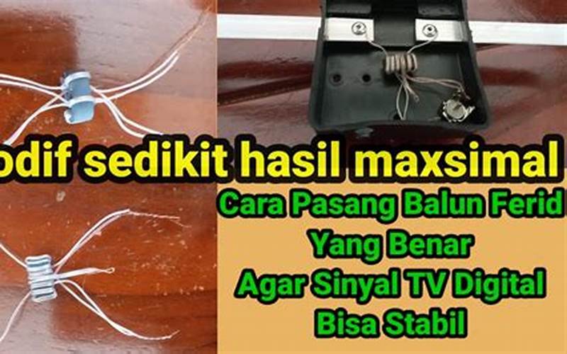 Pasang Kabel Coaxial Pada Balun Tv