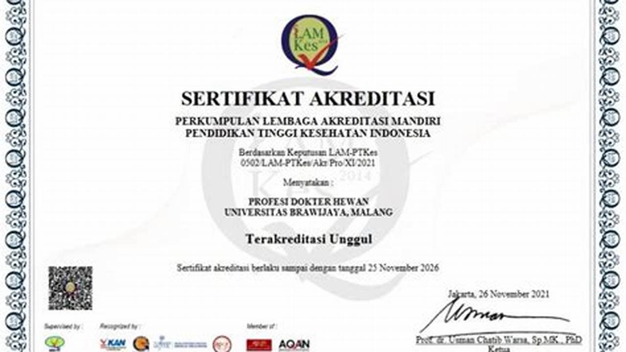 Pasing Grade 2024 Pendidikan Dokter Hewan Universitas Brawijaya Malang