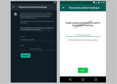 Password Protection for Chat Backups