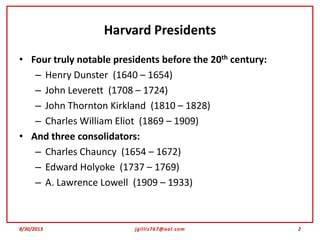 Past Harvard presidents