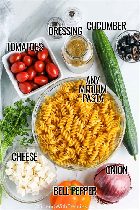 Pasta ingredients