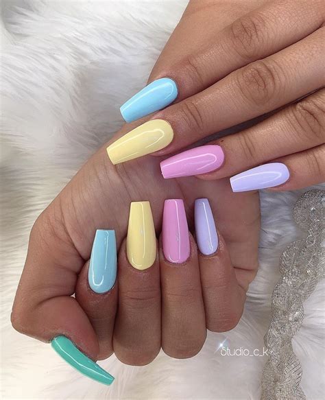 Pastel Acrylic Nails