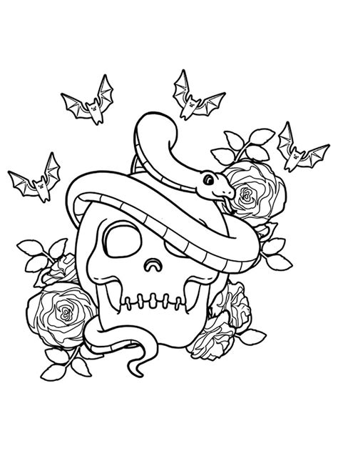Pastel Goth Coloring Pages