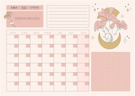 Artsy Pastel Calendar Template Visme
