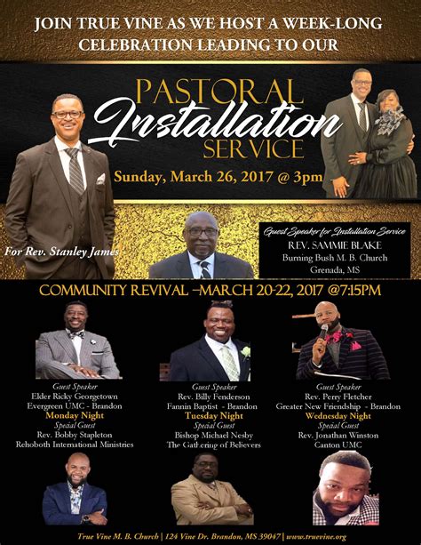 Pastor Installation Service Program Template