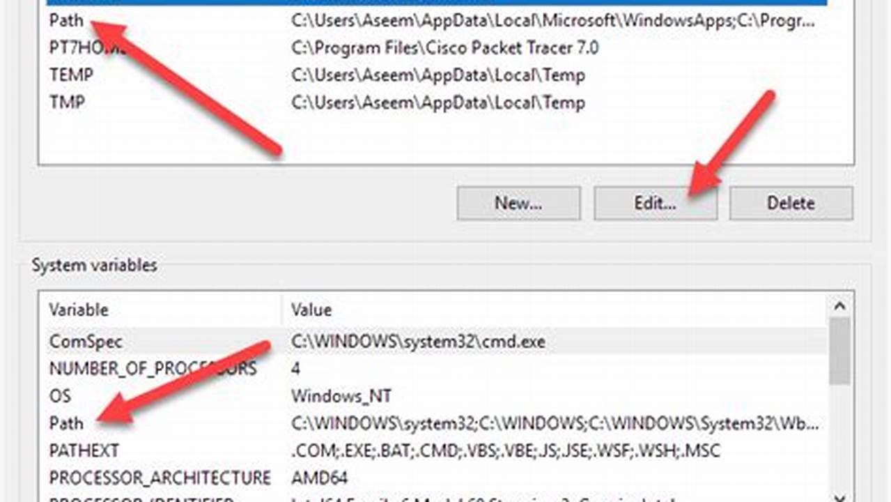 Path In Environment Variables
