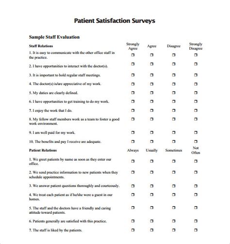 Patient Satisfaction Surveys