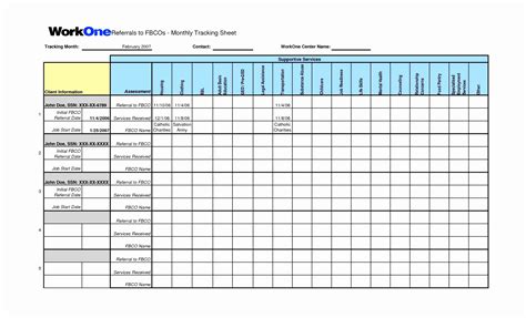Patient Tracking Spreadsheet Template
