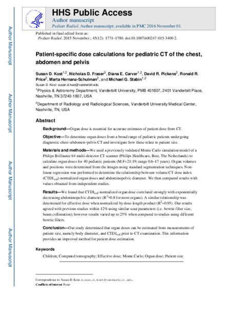 Patient-Specific Considerations in Dose Calculations