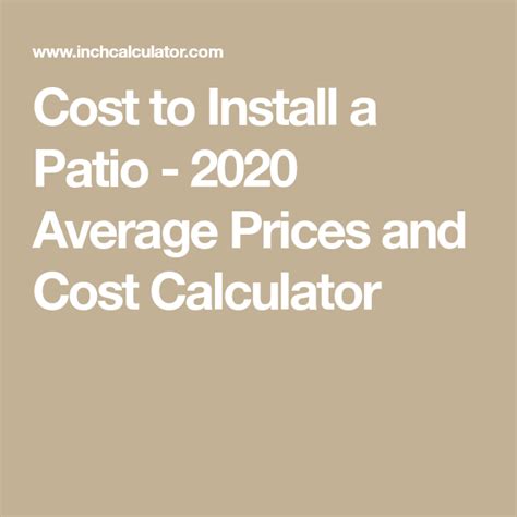 Patio Cost Calculator to Calculate the Cost of a Patio Home