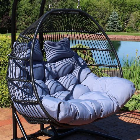 Hampton Bay Wicker Outdoor Patio Egg Lounge Chair Deal September 2022 Frugal Buzz
