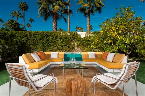A Palm Springs Home Tour The English Room Mid century modern patio furniture, Palm springs