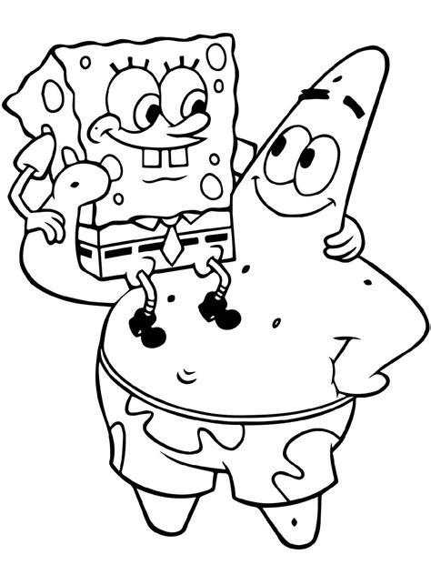 Patrick Spongebob Kleurplaat