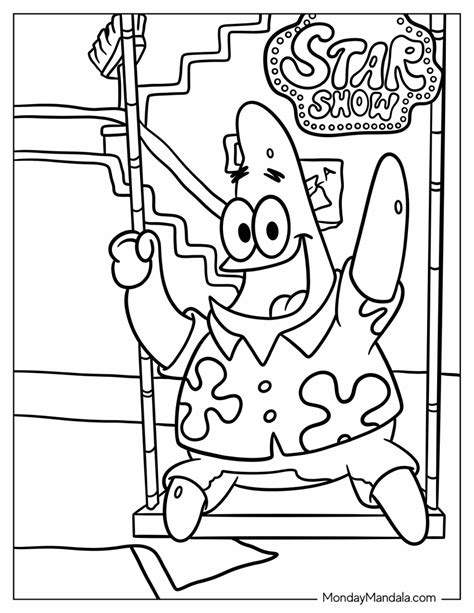 Patrick Starfish Coloring Pages