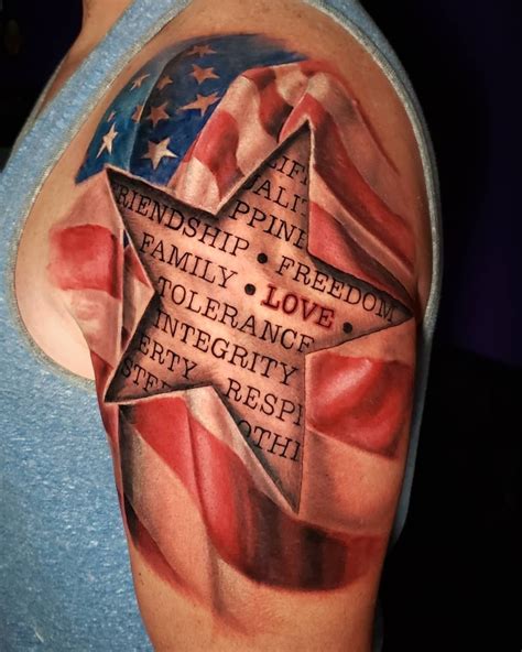 85+ Best Patriotic American Flag Tattoos — I Love USA (2019)