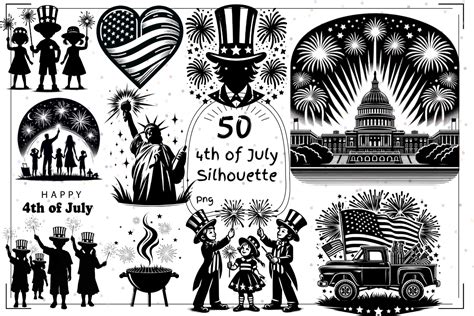 Download Patriotic 4th of July - 20 Files... Silhouette