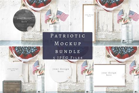 Download Patriotic Bundle Files Free PSD Mockups