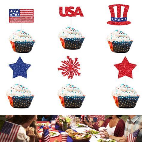 Patriotic cupcake decorations