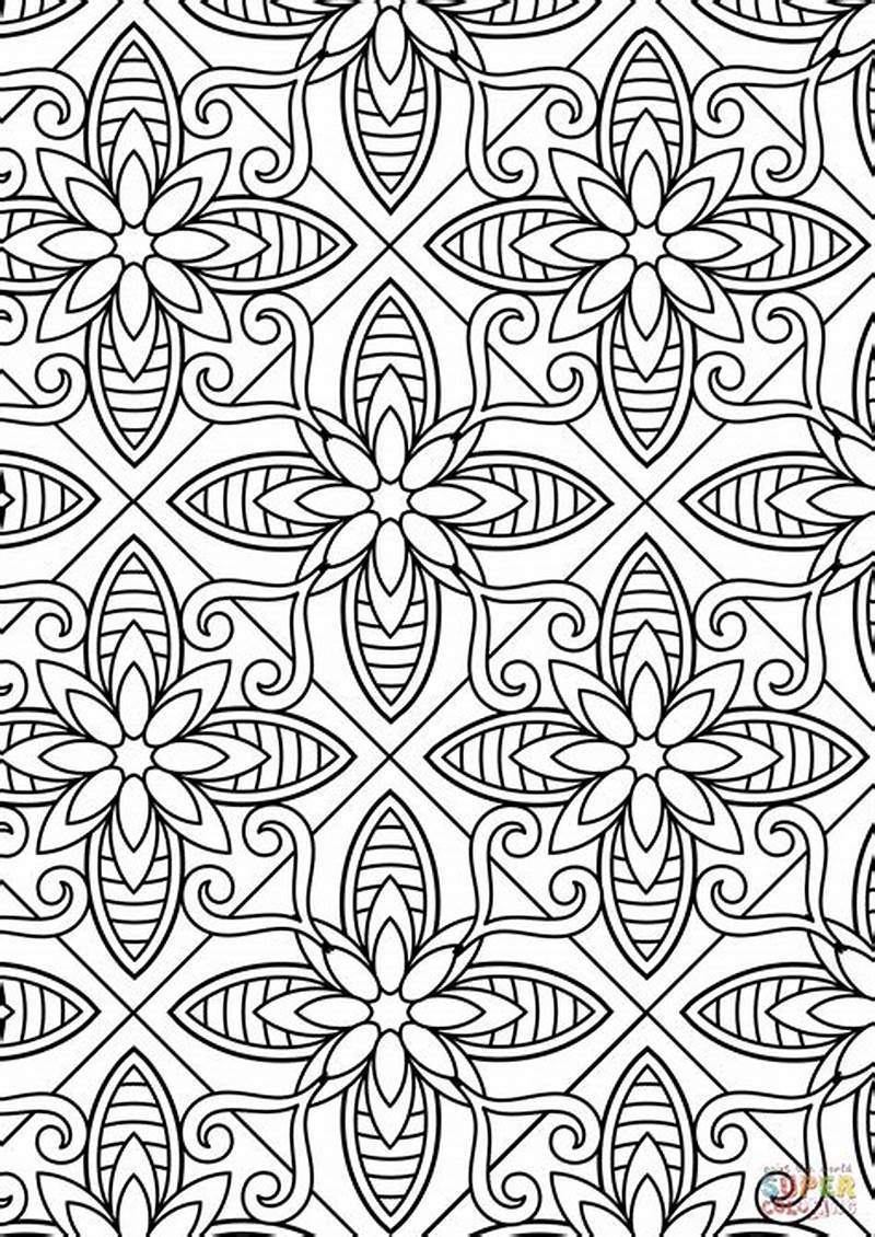 Pattern Colouring Sheets Printable