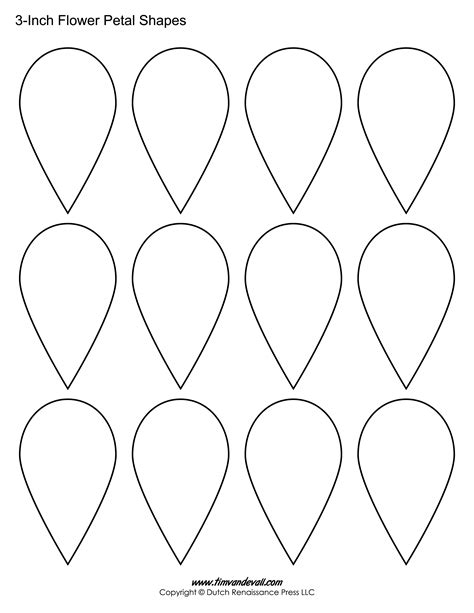 Pattern Flower Petal Template