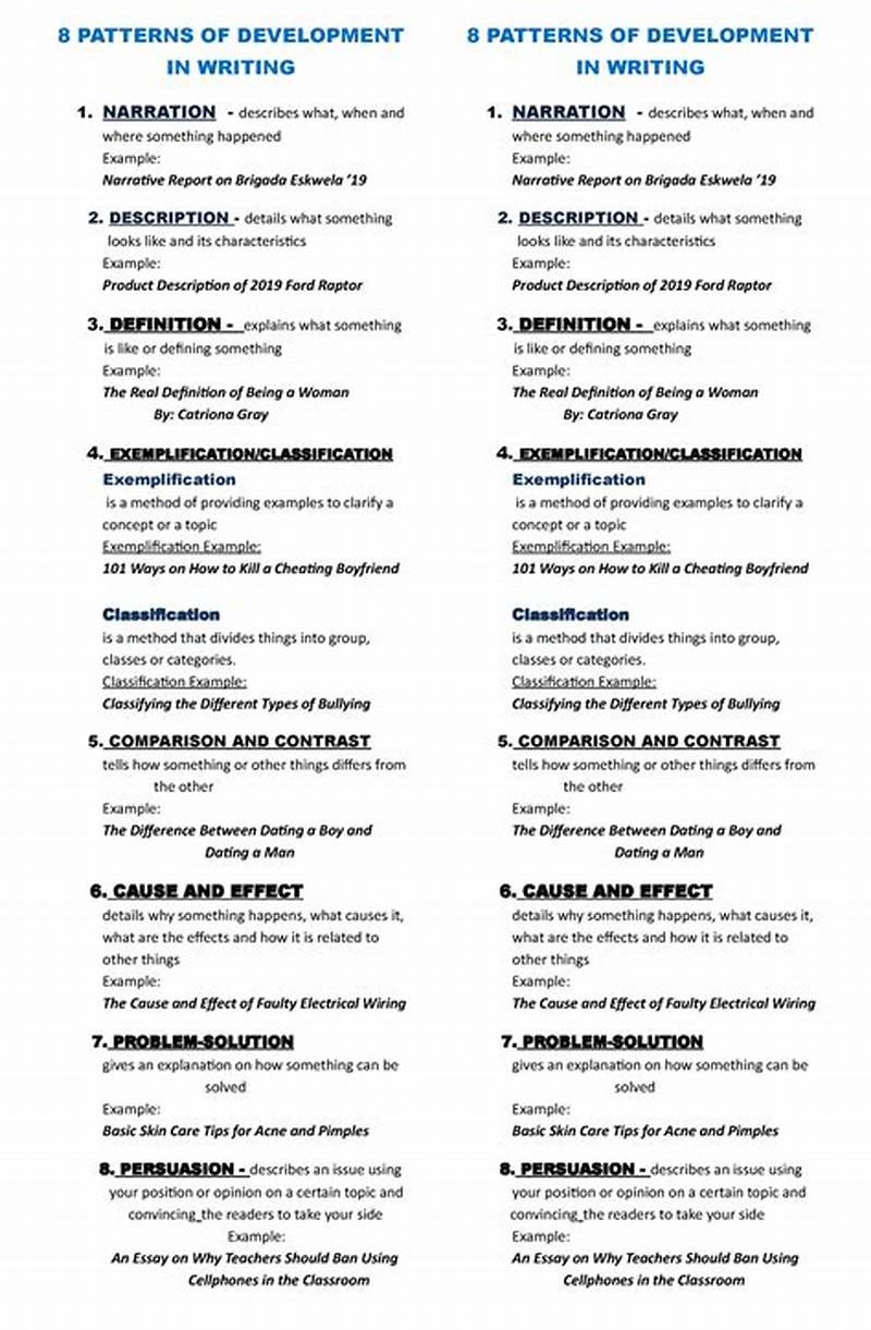 Pattern Of Development