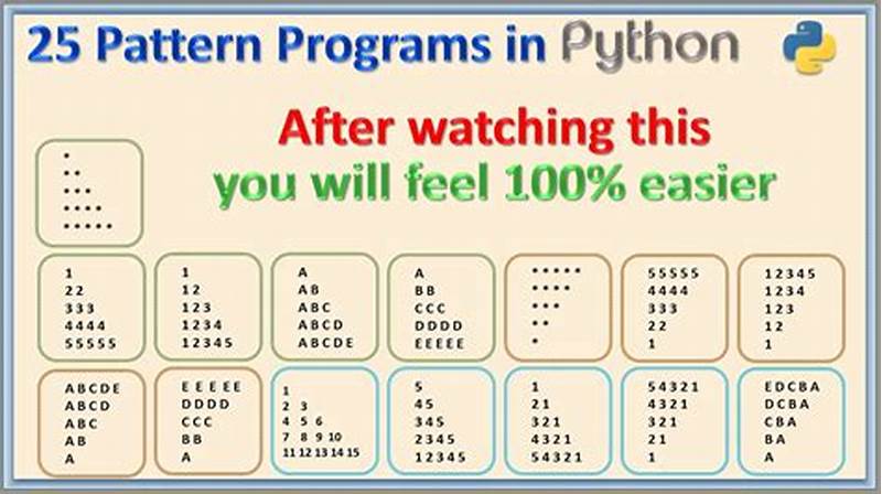 Pattern Programs In Python Using For Loop