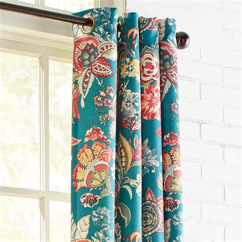 Patterned Teal Curtains