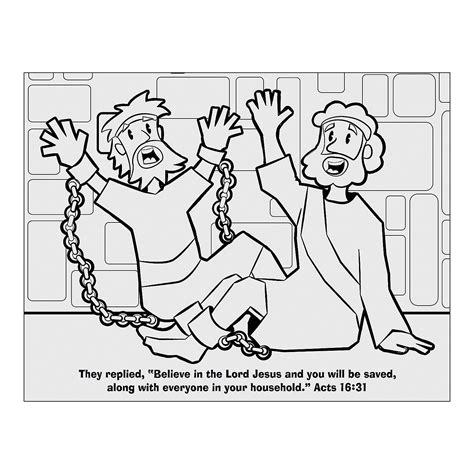 Paul And Silas Coloring Page Printable