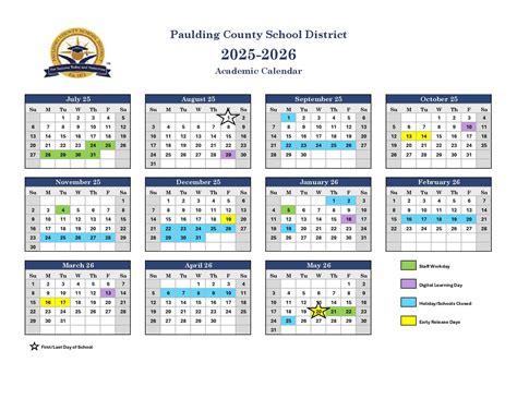 Paulding County School Calendar