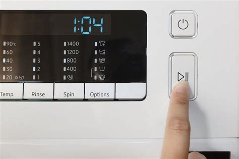 Pause button in washing machine images