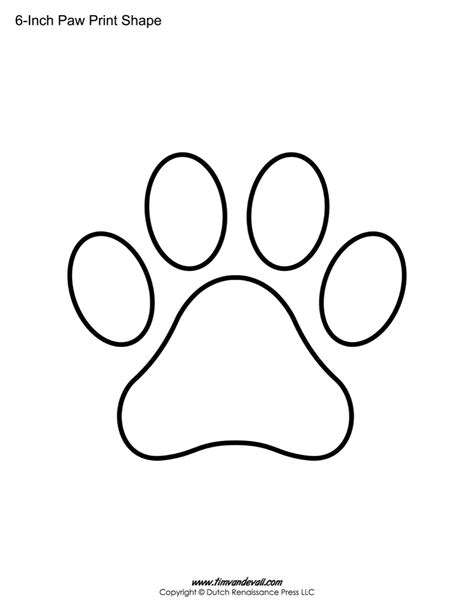 Paw Print Stencil Printable