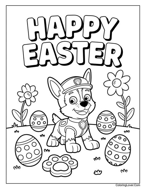 Paw Patrol Easter Coloring Pages