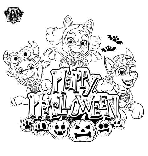 Paw Patrol Halloween Color Pages
