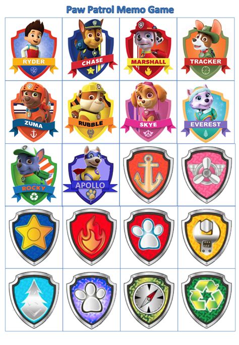 Paw Patrol Pup Tags Printable