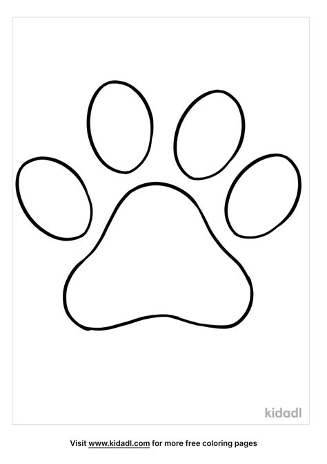 Paw Print Coloring Page