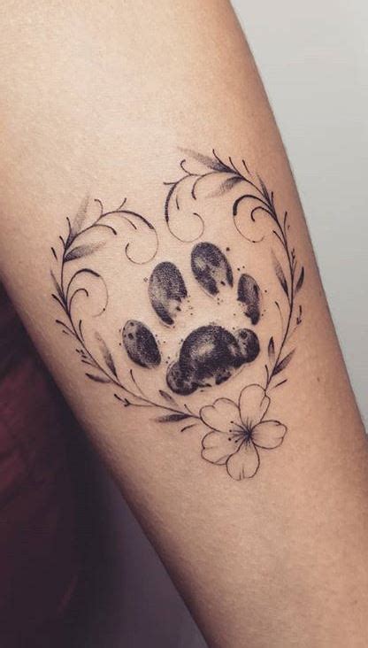 Paw Print Memorial Tattoos