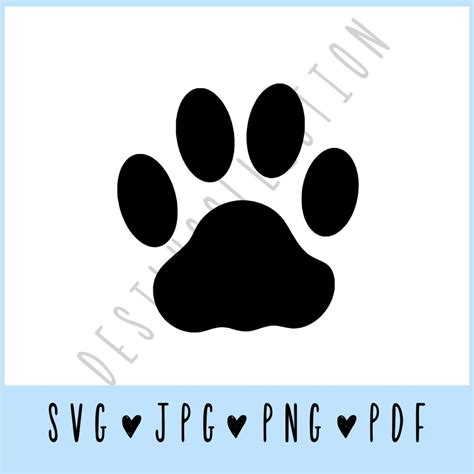 Download Pawprint SVG File, Instant Download Cut Images