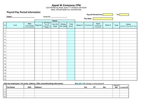 Payroll Excel Sheet Free Download Excel Templates