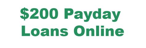 Payday Loan 200 Dollars