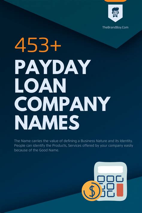 Payday Loan Company Names