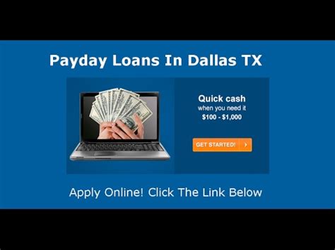 Payday Loans In Dallas