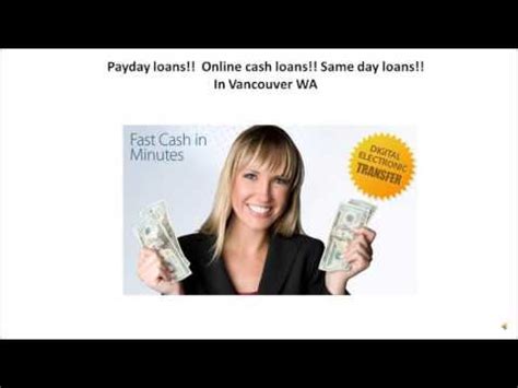Payday Loans In Vancouver Wa