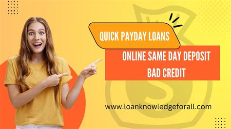 Payday Loans Online Same Day Deposit Bad Credit