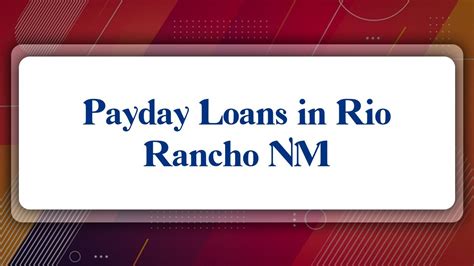 Payday Loans Rio Rancho